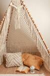 Shop_Karighar_Off White Wood, Cotton Thread Cosy Woven Tepee_Online_at_Aza_Fashions
