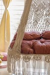Karighar Off White Cotton Thread Zen Retreat Bed Swing Online at Aza Fashions Karighar_Off White Cotton Thread Zen Retreat Bed Swing_Online_at_Aza_Fashions