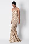 431-88 by Shweta Kapur_Gold Hand Embroidered Embellished Marina Mermaid Skirt _at_Aza_Fashions