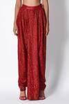 Buy_431-88 by Shweta Kapur_Red Sequin Shimmer Draped Vg Dhoti _Online_at_Aza_Fashions