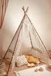 Buy_Karighar_Off White Wood, Cotton Thread Cosy Woven Tepee_at_Aza_Fashions