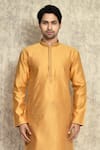 Shop_Arihant Rai Sinha_Gold Kurta Art Silk Woven Resham And Churidar Set_Online_at_Aza_Fashions
