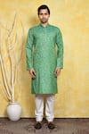 Buy_Arihant Rai Sinha_Green Cotton Printed Kurta Set _Online_at_Aza_Fashions