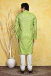 Shop_Arihant Rai Sinha_Green Cotton Square Print Kurta Set _at_Aza_Fashions