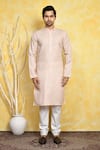 Buy_Arihant Rai Sinha_Beige Kurta Cotton Printed Hourglass Set _Online_at_Aza_Fashions