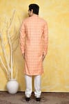 Shop_Arihant Rai Sinha_Orange Kurta Cotton Printed Hashtag Set _at_Aza_Fashions