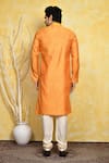 Shop_Arihant Rai Sinha_Orange Kurta Cotton Silk Woven Resham Set _at_Aza_Fashions