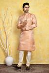 Buy_Arihant Rai Sinha_Orange Kurta Art Silk Embroidery Resham Floral And Churidar Set 