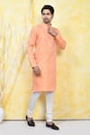 Buy_Arihant Rai Sinha_Orange Art Silk Woven Resham Fleur Kurta Set 