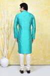 Shop_Arihant Rai Sinha_Green Art Silk Woven Resham Prism Motif Kurta Set _at_Aza_Fashions