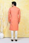 Shop_Arihant Rai Sinha_Orange Cotton Silk Plain Solid Kurta Set_at_Aza_Fashions