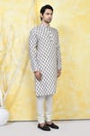 Arihant Rai Sinha_Multi Color Rayon Print Vintage Fleur Motif Kurta Set _at_Aza_Fashions