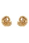 Buy_Aulerth X JJ Valaya_Gold Plated Engineered Stones Odeta Iconic Embellished Stud Earrings _at_Aza_Fashions