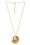 Buy_Aulerth X JJ Valaya_Gold Plated Engineered Stones Odeta Embellished Pendant Necklace _at_Aza_Fashions