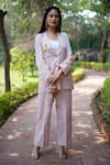 Buy_Linen Bloom_Pink 100% Linen Solid Pastel Pant _at_Aza_Fashions