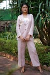 Shop_Linen Bloom_Pink 100% Linen Solid Pastel Pant _at_Aza_Fashions