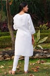 Shop_Linen Bloom_White 100% Linen Solid Pencil Pant _at_Aza_Fashions