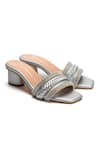 Buy_Nidhi Bhandari_Silver Swarovski Embellished Heels_at_Aza_Fashions