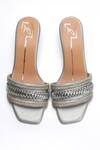 Shop_Nidhi Bhandari_Silver Swarovski Embellished Heels_at_Aza_Fashions