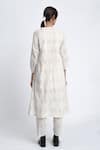 Shop_Jayati Goenka_White Cotton Block Print Diamond Robe Shawl Collar Pant Set _at_Aza_Fashions