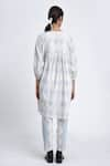 Shop_Jayati Goenka_White Cotton Block Print Diamond Round Tunic And Trouser Set _at_Aza_Fashions