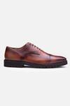 Hats Off Accessories_Brown Solid Genuine Leather Oxford Shoes _at_Aza_Fashions