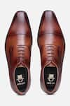 Buy_HATS OFF ACCESSORIES_Brown Solid Genuine Leather Oxford Shoes 