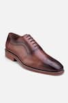 Buy_Hats Off Accessories_Brown Plain Genuine Leather Oxford Shoes _Online_at_Aza_Fashions