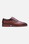 Hats Off Accessories_Brown Plain Genuine Leather Oxford Shoes _at_Aza_Fashions