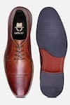 Shop_Hats Off Accessories_Brown Solid Derby Shoes _at_Aza_Fashions