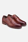 Hats Off Accessories_Brown Solid Derby Shoes _Online_at_Aza_Fashions