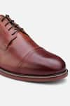 Shop_Hats Off Accessories_Brown Solid Derby Shoes _Online_at_Aza_Fashions