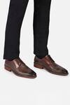 Buy_Hats Off Accessories_Brown Plain Genuine Leather Oxford Shoes _at_Aza_Fashions