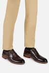 Buy_Hats Off Accessories_Brown Solid Pointed Toe Derby Shoes _at_Aza_Fashions