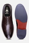 Shop_Hats Off Accessories_Brown Solid Pointed Toe Derby Shoes _at_Aza_Fashions