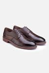 Hats Off Accessories_Brown Solid Pointed Toe Derby Shoes _Online_at_Aza_Fashions