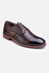 Buy_Hats Off Accessories_Brown Solid Pointed Toe Derby Shoes _Online_at_Aza_Fashions