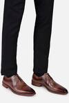 Buy_Hats Off Accessories_Brown Genuine Leather Plain Oxford Shoes _at_Aza_Fashions