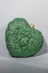 Buy_Doux Amour_Green Embroidery Heart-shaped Clutch _at_Aza_Fashions