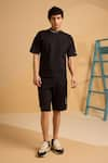 Buy_MUVAZO_Black Interlock Plain Onyx Oasis Organic Shorts  _at_Aza_Fashions