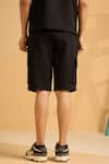 Shop_MUVAZO_Black Interlock Plain Onyx Oasis Organic Shorts  _at_Aza_Fashions