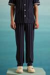 Shop_Muvazo_Blue Cotton Yacht Club Stripe Print Pant _Online_at_Aza_Fashions