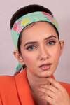 Hair Drama CO_Multi Color Emily In Paris Rose Print Head Scarf_at_Aza_Fashions