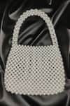 Shop_RUBILON_White Faux Pearl Belle Woven Bag _Online_at_Aza_Fashions