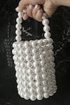 Buy_RUBILON_White Faux Pearl Kaia Woven Bucket Bag _at_Aza_Fashions