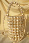 Buy_RUBILON_Beige Faux Pearl Kaia Work Bucket Bag _at_Aza_Fashions