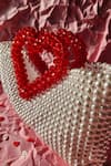 Buy_RUBILON_White Acrylic Crystal Heartlet Pearl Woven Bag _Online_at_Aza_Fashions