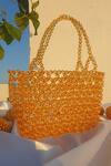 Shop_RUBILON_Orange Summer Beaded Basket Bag _at_Aza_Fashions