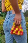 Buy_RUBILON_Yellow Hope Mini Beaded Bag _at_Aza_Fashions