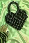 Shop_RUBILON_Black Quinn Heart Shaped Bag _at_Aza_Fashions